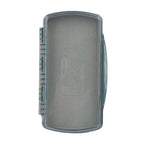 Gray Fishpond Tacky Pescador Fly Box - Medium - Clear -Dynamic Foam with a lid on a white background