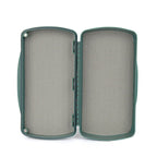 Open Fishpond Tacky Pescador Fly Box - Large - Dynamic Foam with green lid and gray interior on a white background
