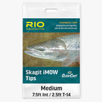 Packaging of RIO Skagit iMOW Tips with a trout illustration on a white background