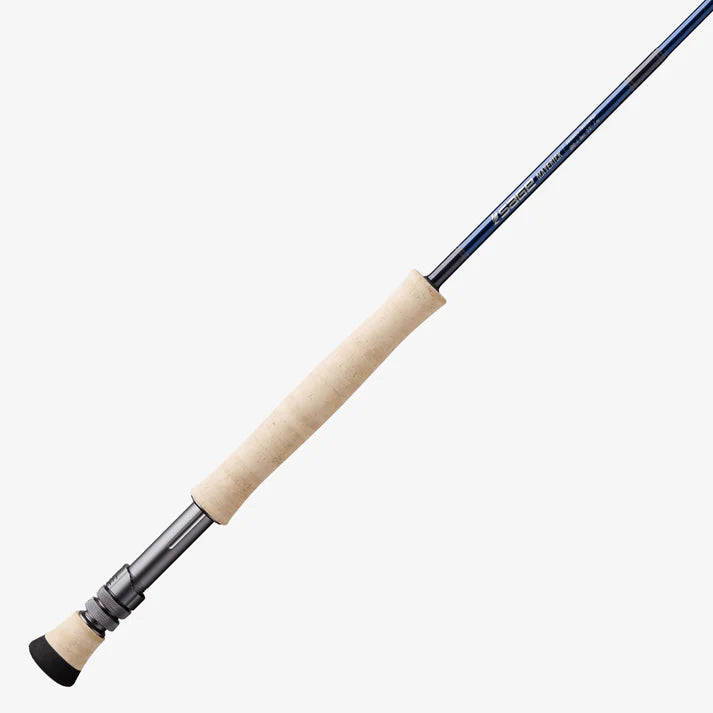 Sage Maverick Fly Rod with beige handle on a white background