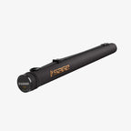 Black fishing rod case with 'SAGE' logo on a white background