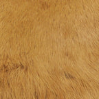 Close-up of brown Hareline Zonker Cut Hide