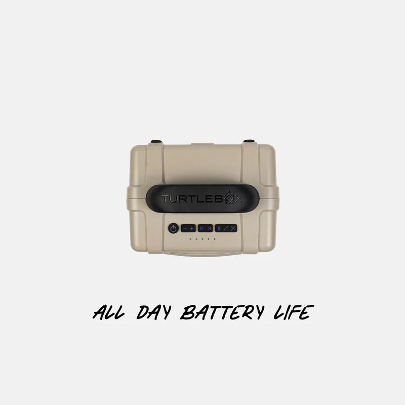 Turtleback battery pack on a white background with 'All Day Battery Life' text.