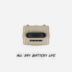 Turtleback battery pack on a white background with 'All Day Battery Life' text.