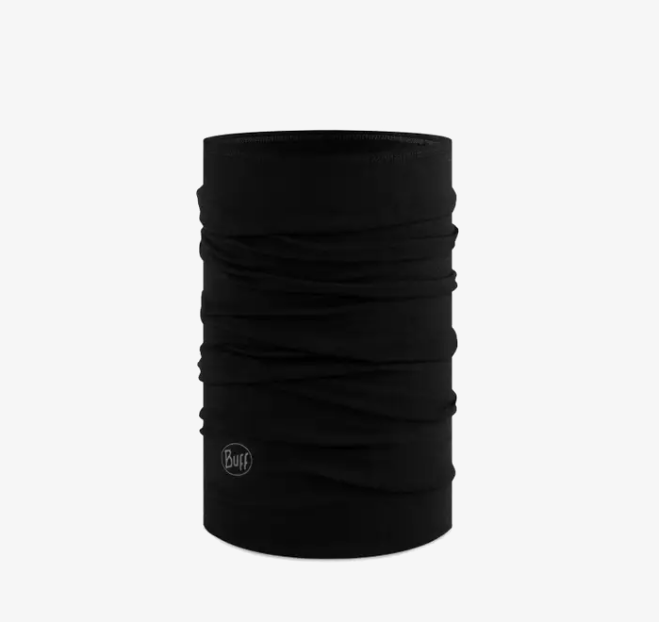 Black neck gaiter on a white background