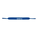 A blue Smith brand eyewaer retainer with the brand name 'SMITH' printed in white across the center, isolated on a white background.