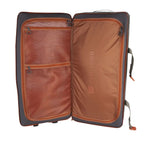 Open Fishpond Stormshadow Large Rolling Duffel with visible brand logo on a white background