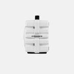 White Turtlebox Original Gen 3 speaker with black accents on a light gray background