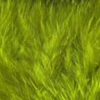 A collection of Hareline Woolly Bugger Marabou feathers in olive, arranged on a wooden surface.