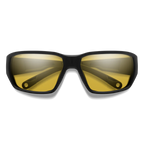 Smith Optics Hookset Sunglasses with black frame and yellow-tinted lenses on a white background