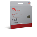 Packaging for Scientific Anglers Mastery MPX fly fishing line, featuring product information and the American flag.