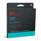 Scientific Anglers Sonar Titan fly line packaging on a white background