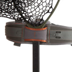 Fishpond South Fork Wading Belt with a fishing net on a white background