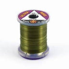 Spool of green Wapsi Ultra Wire UTC with a purple label on a white background