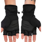 Black Simms Freestone Half-Finger Glove with 'Simms' logo on a white background