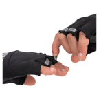 Black Simms Freestone Half-Finger Glove with 'Simms' logo on a white background
