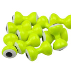Green Hareline Double Pupil Lead Eyes with black and white eyes on a white background