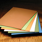 Assorted colors of Hareline Thin Fly Foam sheets arranged side by side.