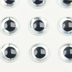 Set of silver and black Hareline 3D Adhesive Holographic Eyes