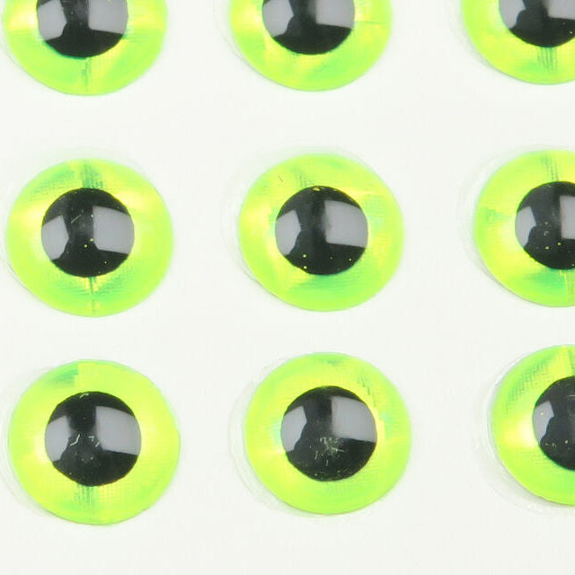 Yellow and black Hareline 3D Adhesive Holographic Eyes