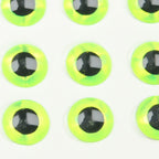 Yellow and black Hareline 3D Adhesive Holographic Eyes