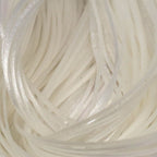 Close-up of white Hareline Crazy Legs stacked together