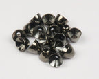 Nickel Hareline Brass Cone Heads on a white surface