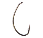 A close-up of a single Daiichi 1130 Wide Gap Scud Hook with a bronze finish.