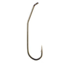Gold-colored Daiichi 1730 nymph fly fishing hook on a white background