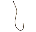 A single bronze-colored Daiichi 1770 swimming nymph fishing hook with a curved hook point and a small barb.