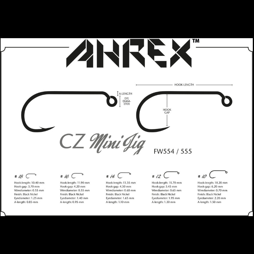 Ahrex FW554 Barbed CZ Mini-Jig Hook