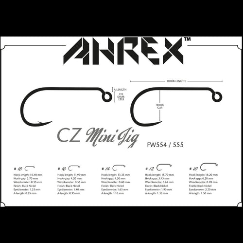 Ahrex FW554 Barbed CZ Mini-Jig Hook