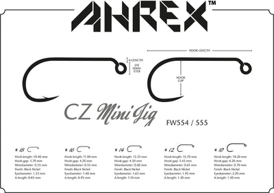 Ahrex FW554 Barbed CZ Mini-Jig Hook