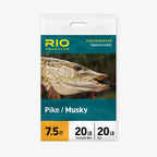 Packaging for RIO Freshwater Pike/Musky Tapered Leader with a picture of a pike fish on the front.