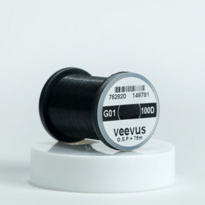 Spool of Veevus GSP Threads with Veevus label on a white background