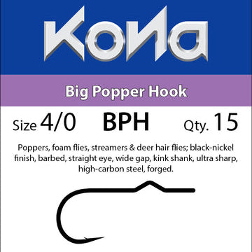 Kona Big Popper (BPH) Hooks Packaging with details. 