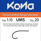 Kona Universal Mid-Range Streamer (UMS) Hooks Packaging with details 