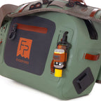 Fishpond Thunderhead Submersible Lumbar Pack in yucca color, detail view