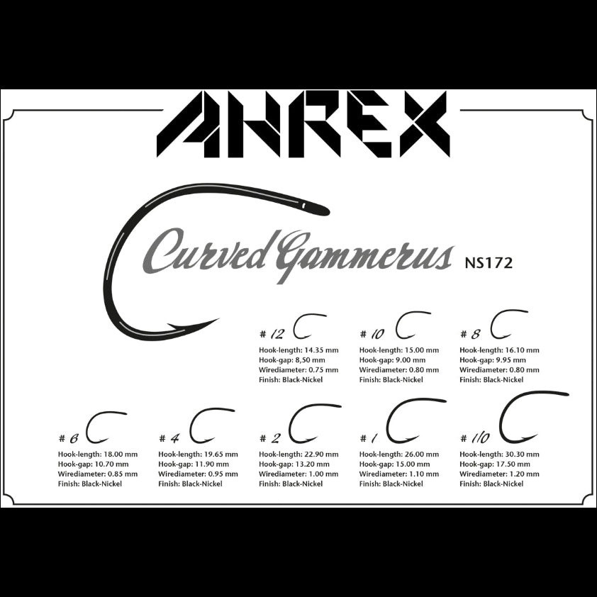 Ahrex NS172 Nordic Salt Curved Gammerus Hooks