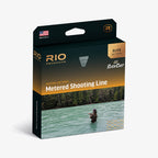 Packaging for RIO Elite Metered Shooting Line with image of a person fishing on the cover.