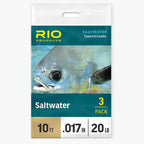 Rio Products saltwater tapered leader packaging with a fish image on a white background