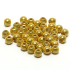 Gold Hareline 3D Beads on a white background