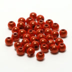 Red Hareline 3D Beads on a white background