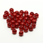 Red Hareline 3D Beads on a white background