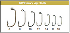 A family picture of the Daiichi 4640 jig hook with a limerick bend, heavy wire, long shank, and bent 60 degrees, intended for use in fly fishing.