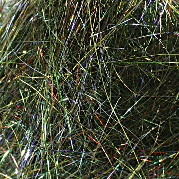 A close-up of Larva Lace Angel Dubbing, showing its detailed and textured appearance in multiple colors.