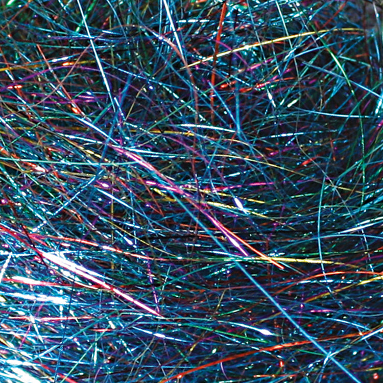 A close-up of Larva Lace Angel Dubbing, showing its detailed and textured appearance in multiple colors.