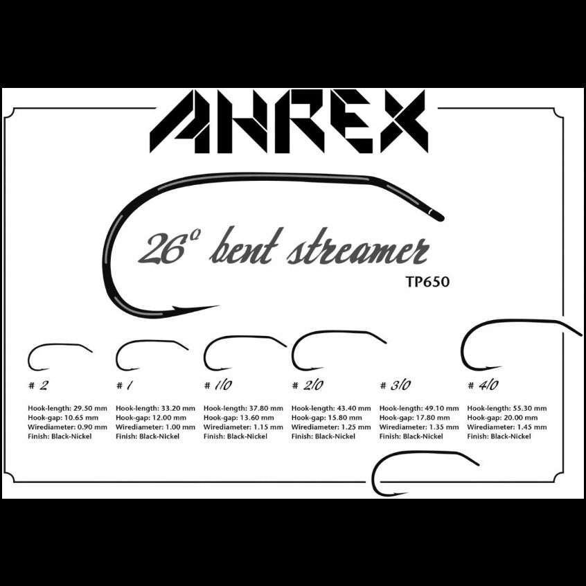 Ahrex TP650 26 Degree Bent Streamer Hook