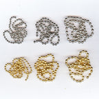 Set of Hareline Bead Chain Eyes in various colors and sizes on a white background