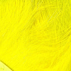 Close-up of bright yellow Hareline 1/8" Crosscut Rabbit Strips